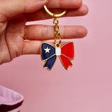 Acadian Bow Metal Keychain