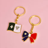 Acadian Bow Metal Keychain