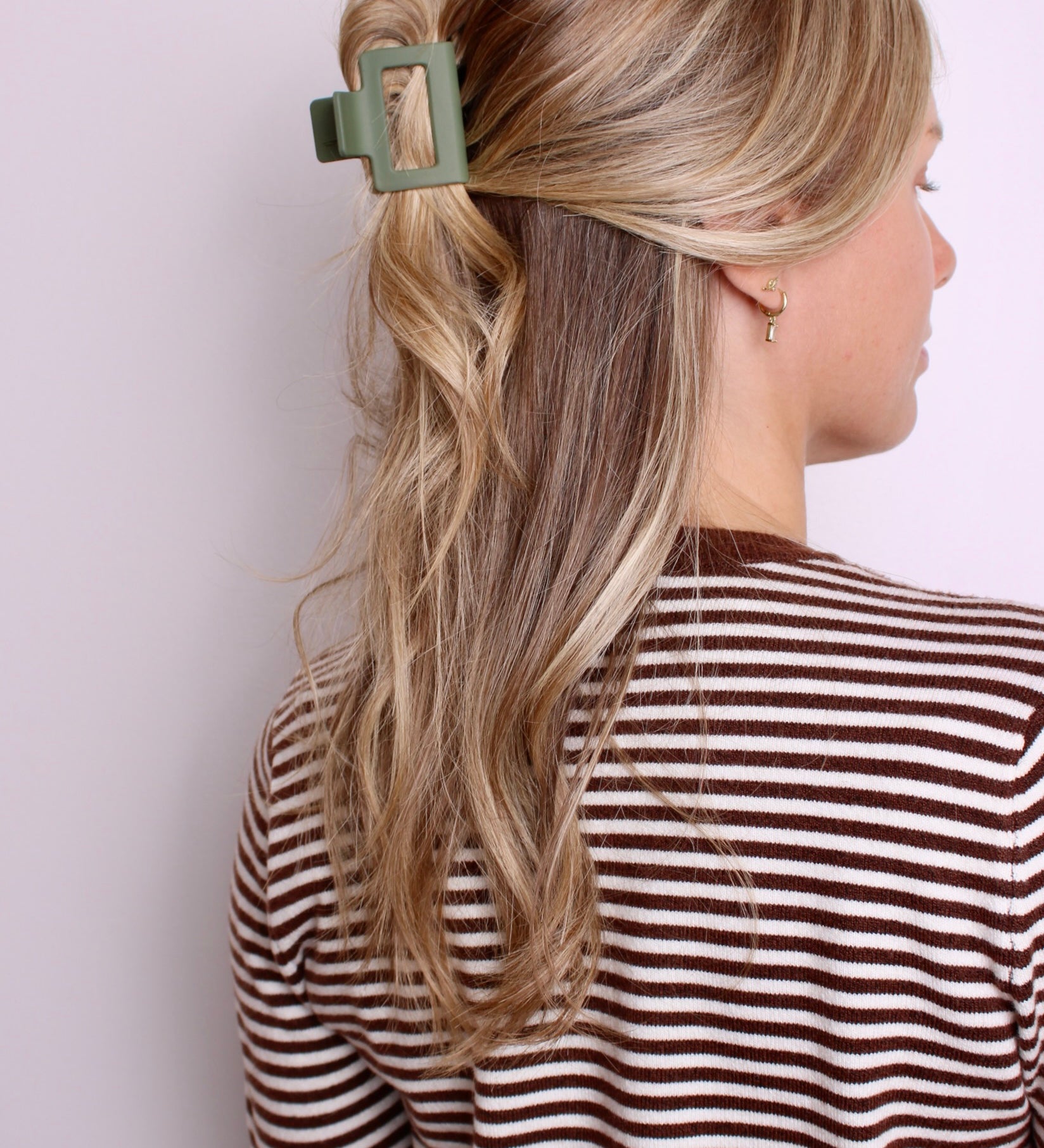 Khaki Mini Claw Clip