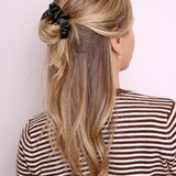 Midnight Green Satin Scrunchie