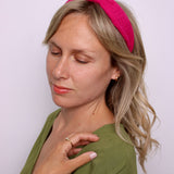 Hot Pink Muslin Knotted Headband