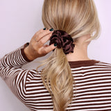 Brown Satin Scrunchie