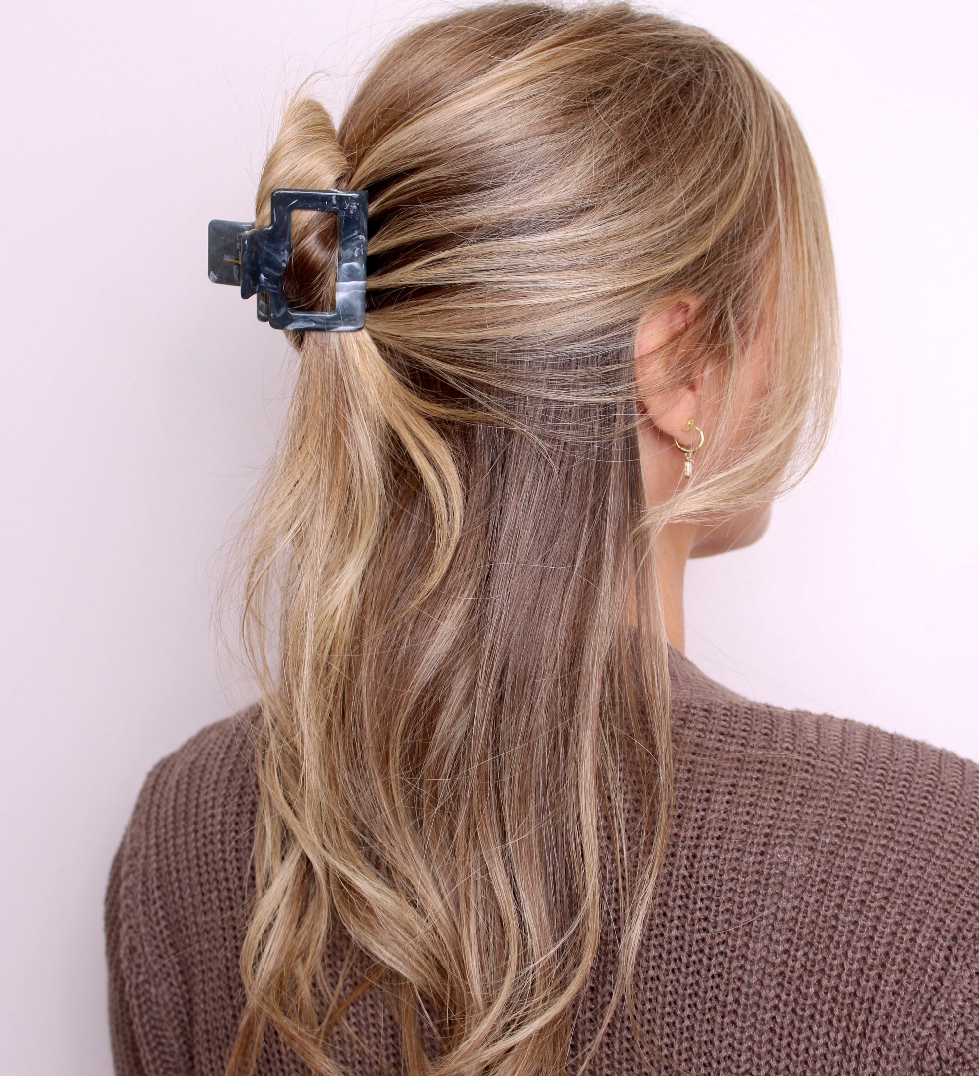 Stormy Grey Mini Claw Clip