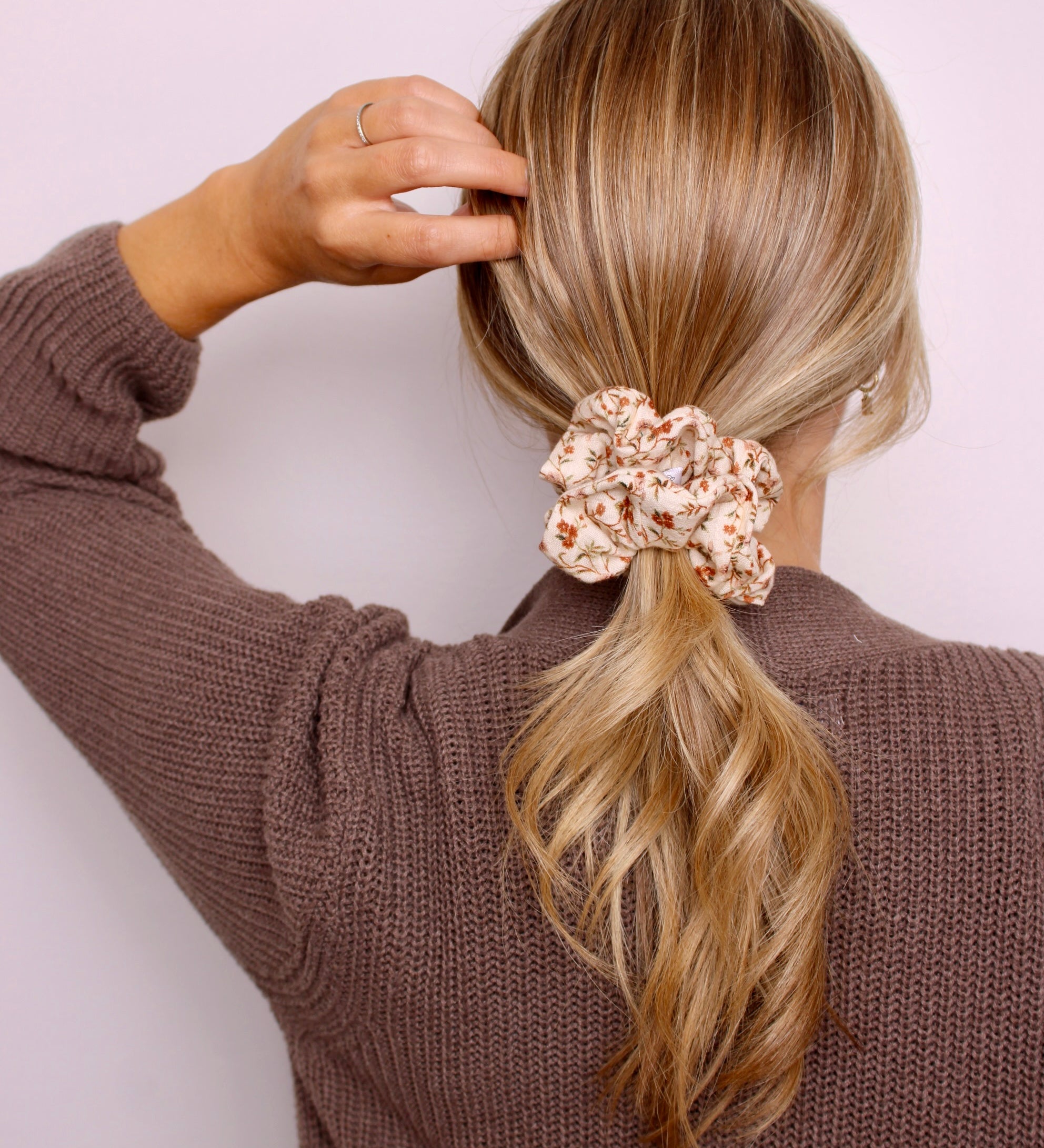 Autumn Whispers Muslin Scrunchie