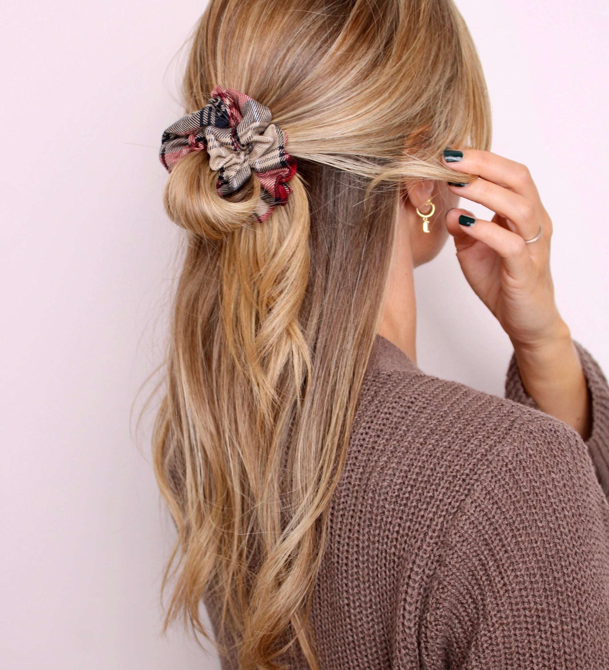 Autumn Plaid Scrunchie