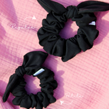 Black Bow Scrunchie
