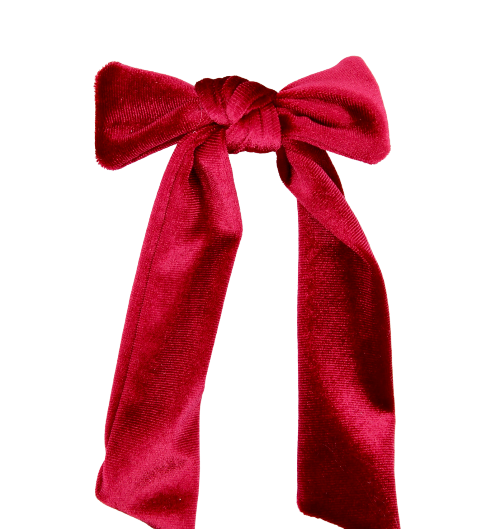 Red Velvet Tail Bow Clip - ElleaShop