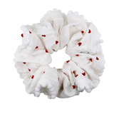 Heart Pompom Scrunchie