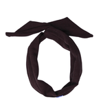 Dark Brown Linen Wire Headband - ElleaShop