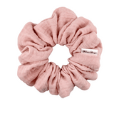 Soft Pink Muslin Scrunchie