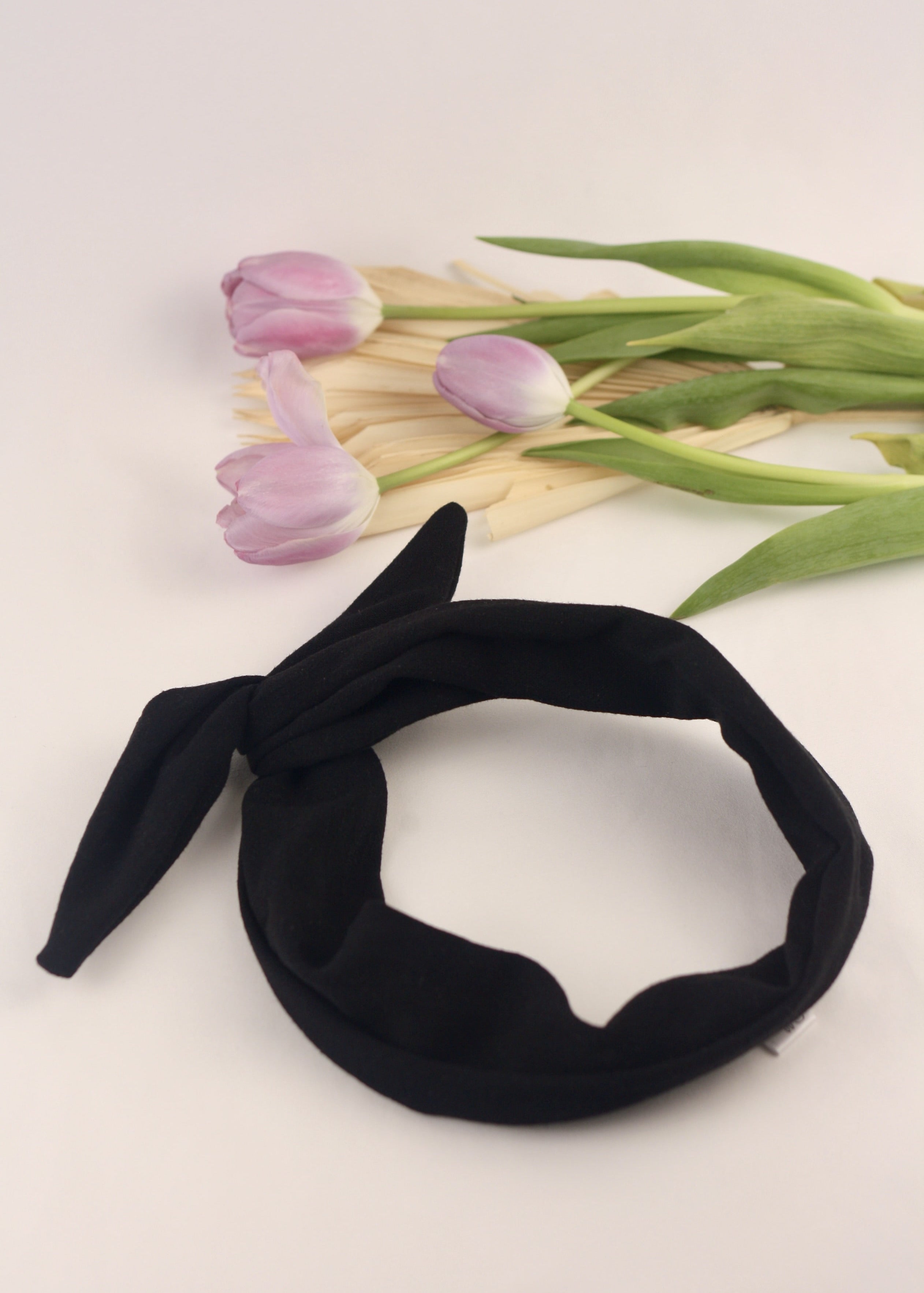 Black Linen Wire Headband - ElleaShop