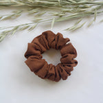 Brown Linen Scrunchie - ElleaShop
