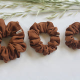 Brown Linen Scrunchie - ElleaShop